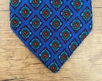 Navy blue Necktie, Birthday Gift for Men, Sobriety Gift for Men, Vintage, Tie, Accessories, Nina Ricci Paris