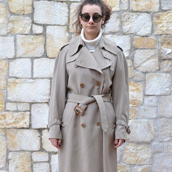 Rodex of London - trench-coat vintage femme / trench-coat militaire unisexe double poitrine