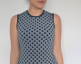 Mini elastic dress - Stefanel, thight-knit dress, geometric dress