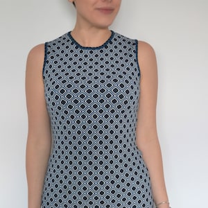 Mini elastic dress - Stefanel, thight-knit dress, geometric dress