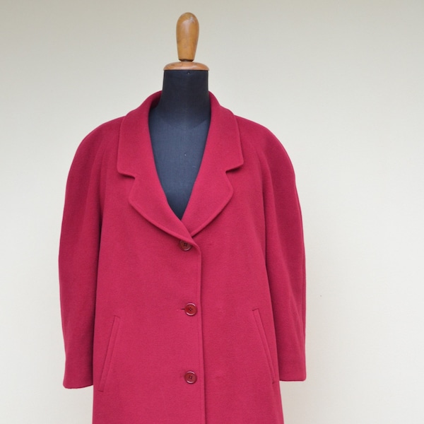 Red Wool Coat Etsy
