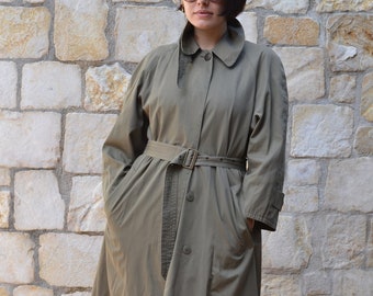 GIORGIO ARMANI for ALITALIA - 1991 uniforms - green military trench coat women