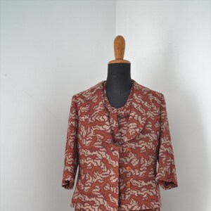 1960's brown two-pieces vintage dress suit, vintage mod set, vintage mod dress and jacket image 7