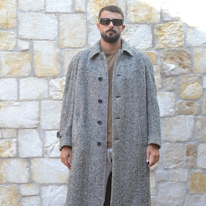 Tweed belted coat online