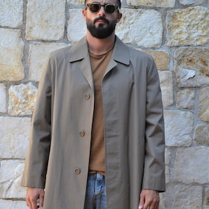 Gabardina militar verde / abrigo para hombres / encendedor de zanja impermeable