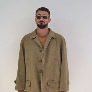 Ravizza 80's beige tweed herringbone jacket image 1