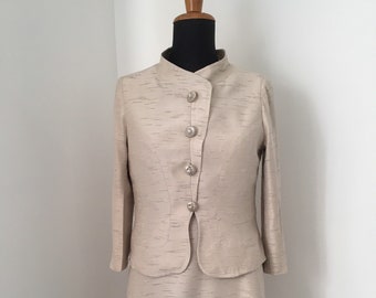 60s ivory formal dress size large, mother of the bride and groom vintage suit