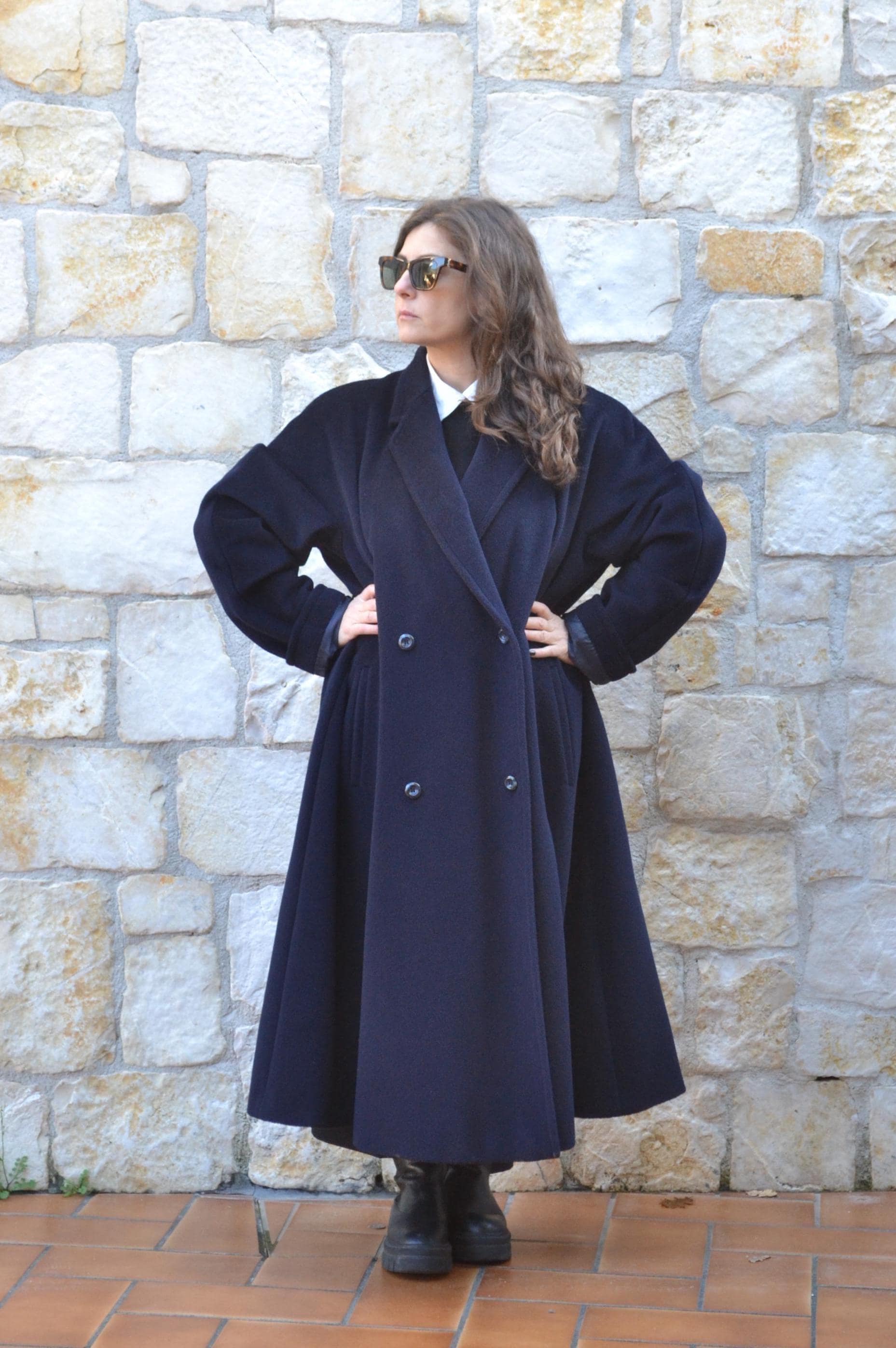 Marina Rinaldi Max Mara Plus Size, Dark Blue Double Breasted