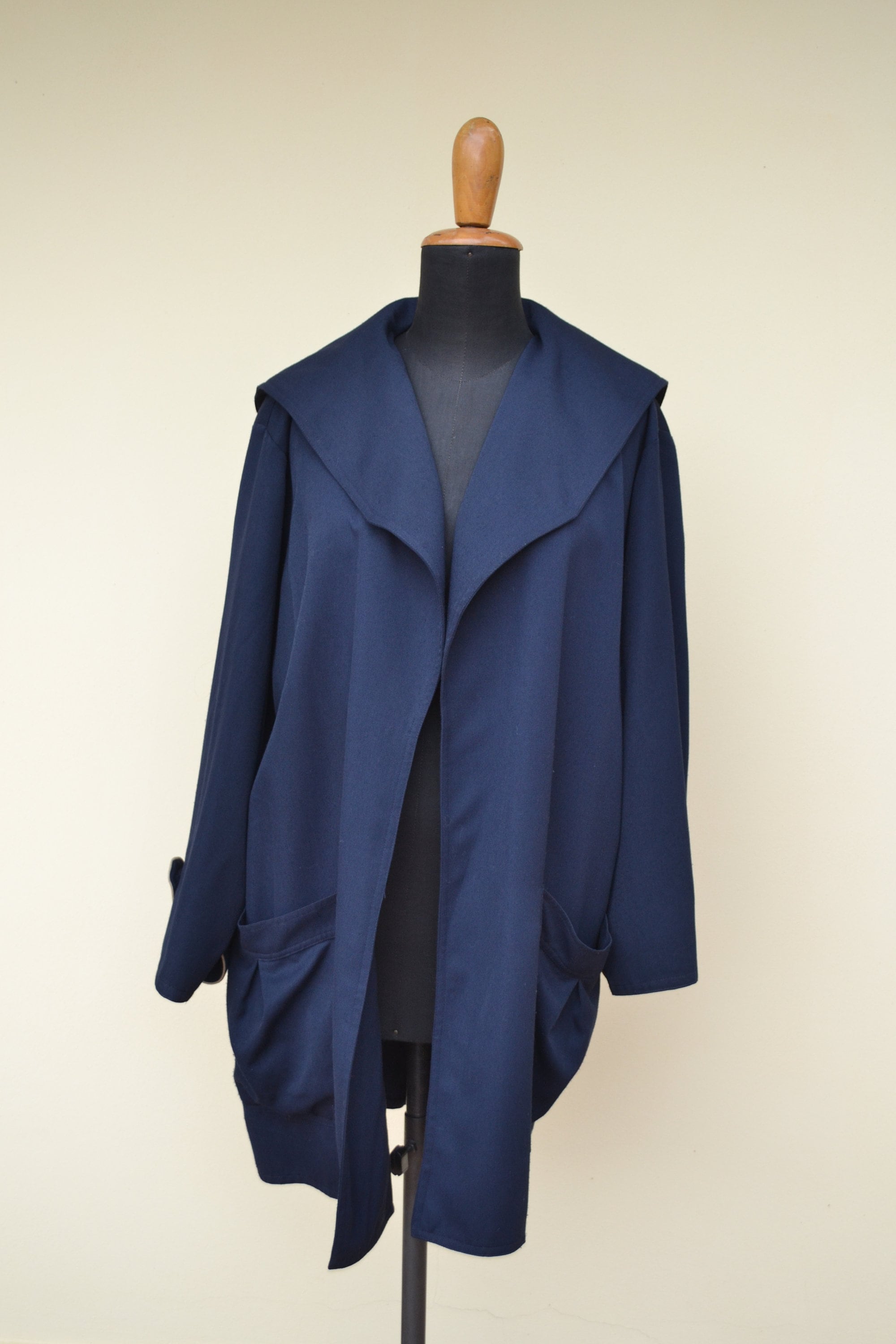 【美品】Y'sWOOL GABARDINE SAILOR COLLAR COAT 美品】Y'sWOOL GABARDINE SAILOR COLLAR COAT WOOL GABARDINE SAILOR