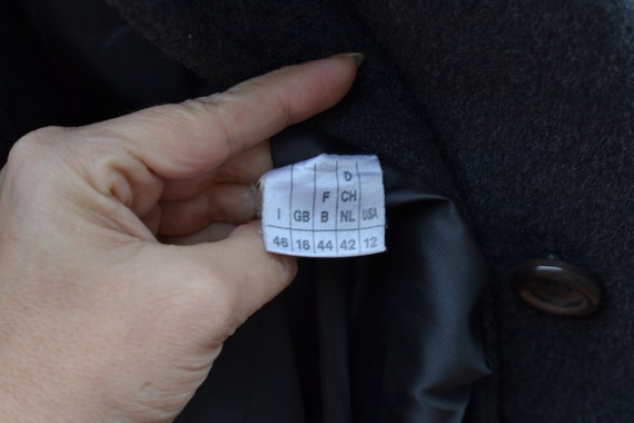 Prisma - Max Mara brand - 90s grey wool coat wome… - image 10
