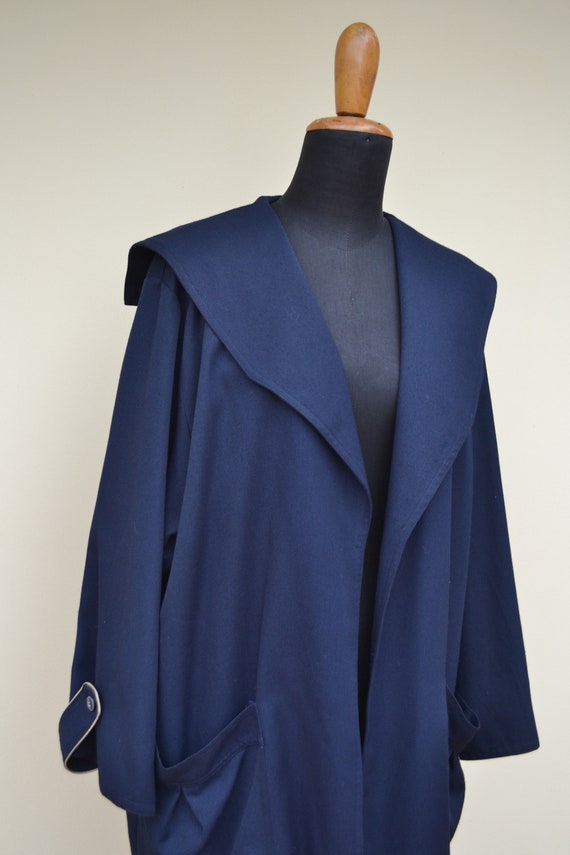 Dark Blue Sailor Collar Coat Women - Etsy