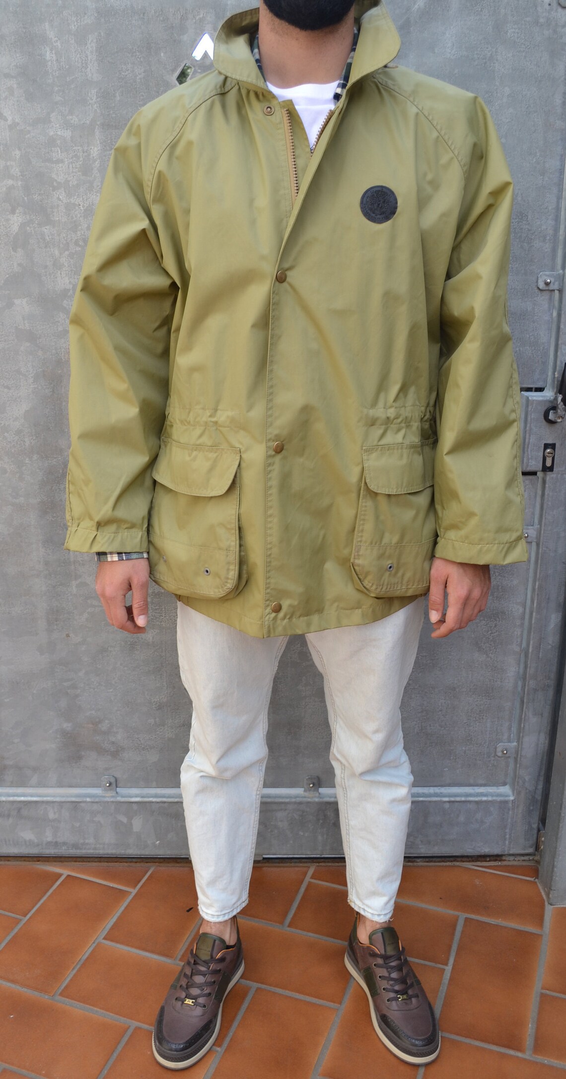 Ferrè Mustard Vintage Rain Jacket Windbreaker Etsy