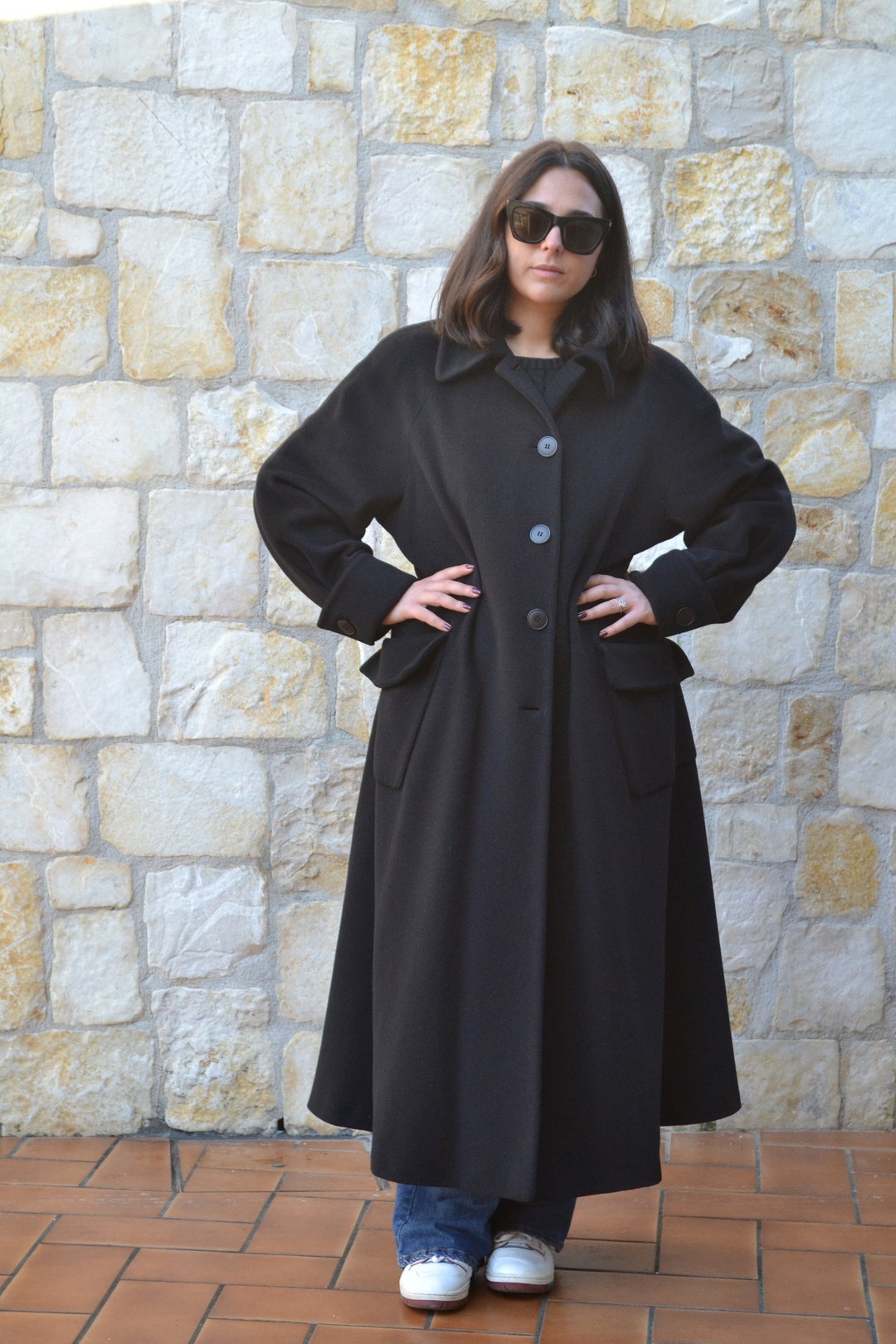 ジャケット・アウター 80s maxi wool long coat vintage 134cm 80s maxi wool long coat vintage 134cm