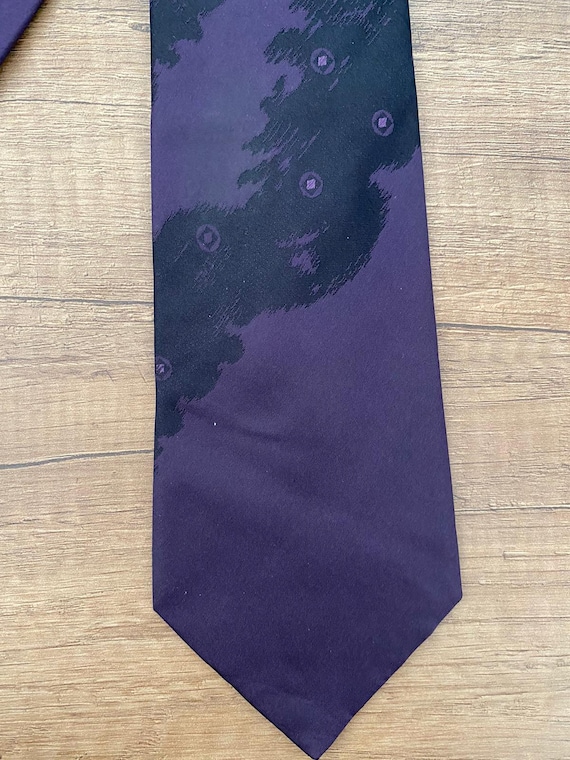 VERSACE COUTURE 90s vintage purple tie, Made in I… - image 1