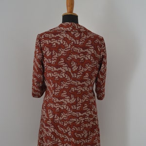 1960's brown two-pieces vintage dress suit, vintage mod set, vintage mod dress and jacket image 8