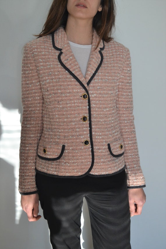 Vintage Plaid Chanel Style Jacket, 1980 elegant b