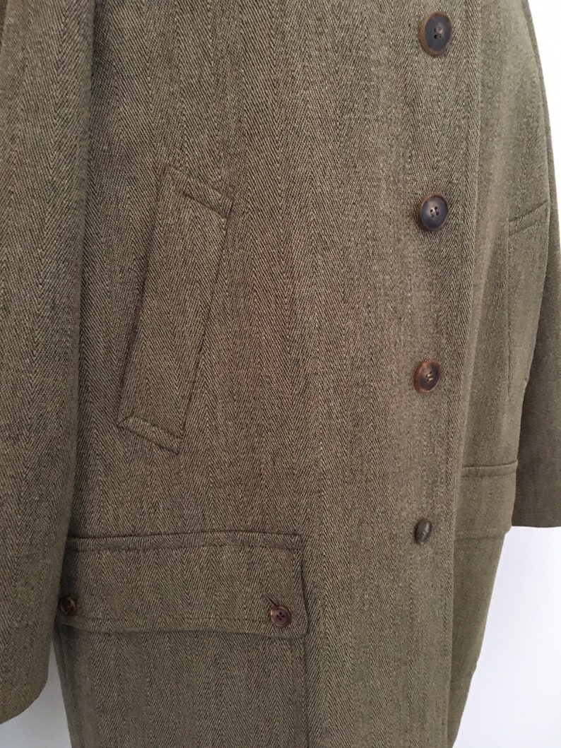 Ravizza 80's beige tweed herringbone jacket image 6