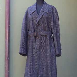 Ungaro herrkappa i vintageull från 1980-talet, lång kappa med skärp, ren jungfruull från Ferla, tillverkad i Italien, storlek 52, lyxiga herrkläder i överdimensionerat format bild 7