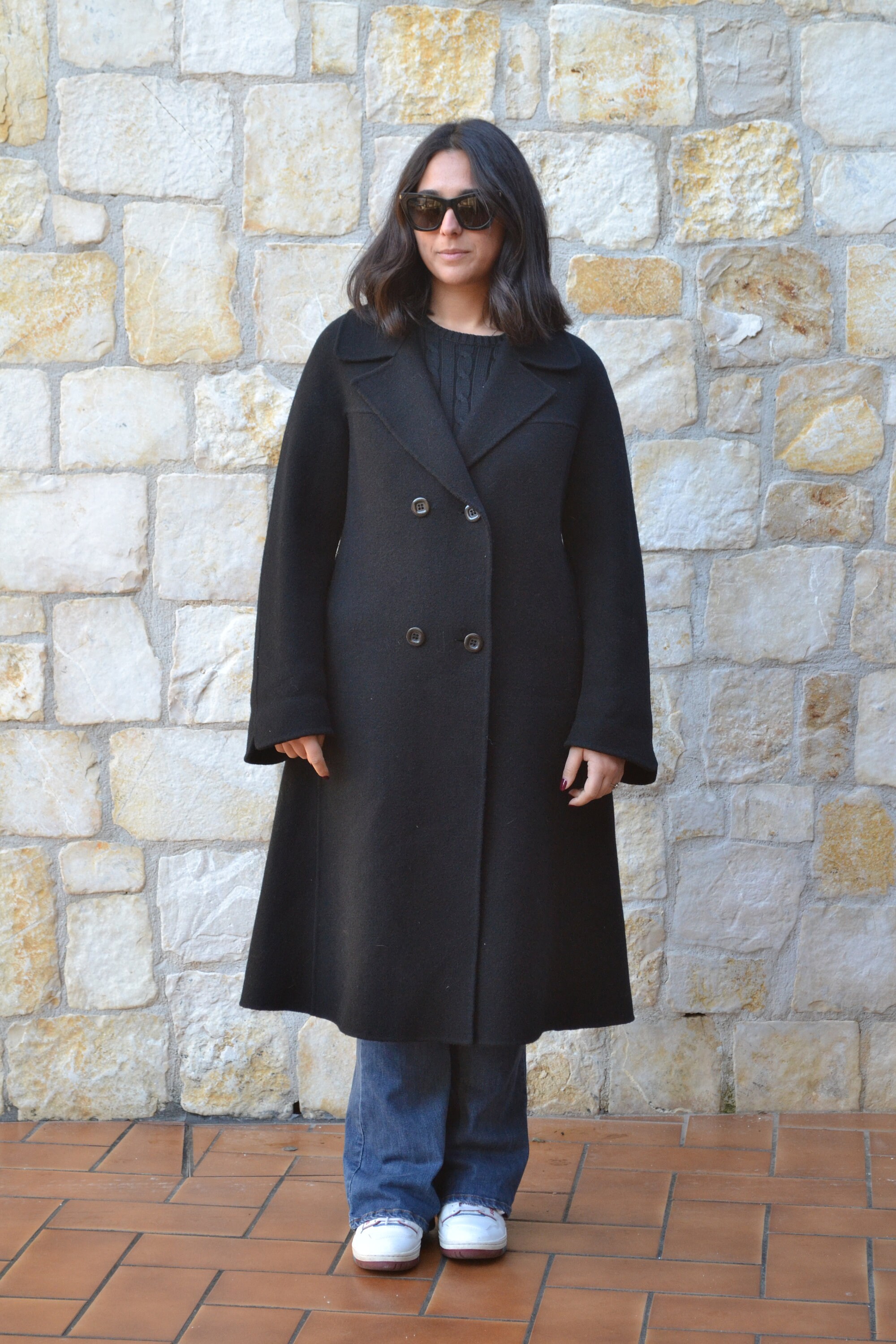 Amazon.com: Women Double-Faced Wool Coat With Beltslim Wool