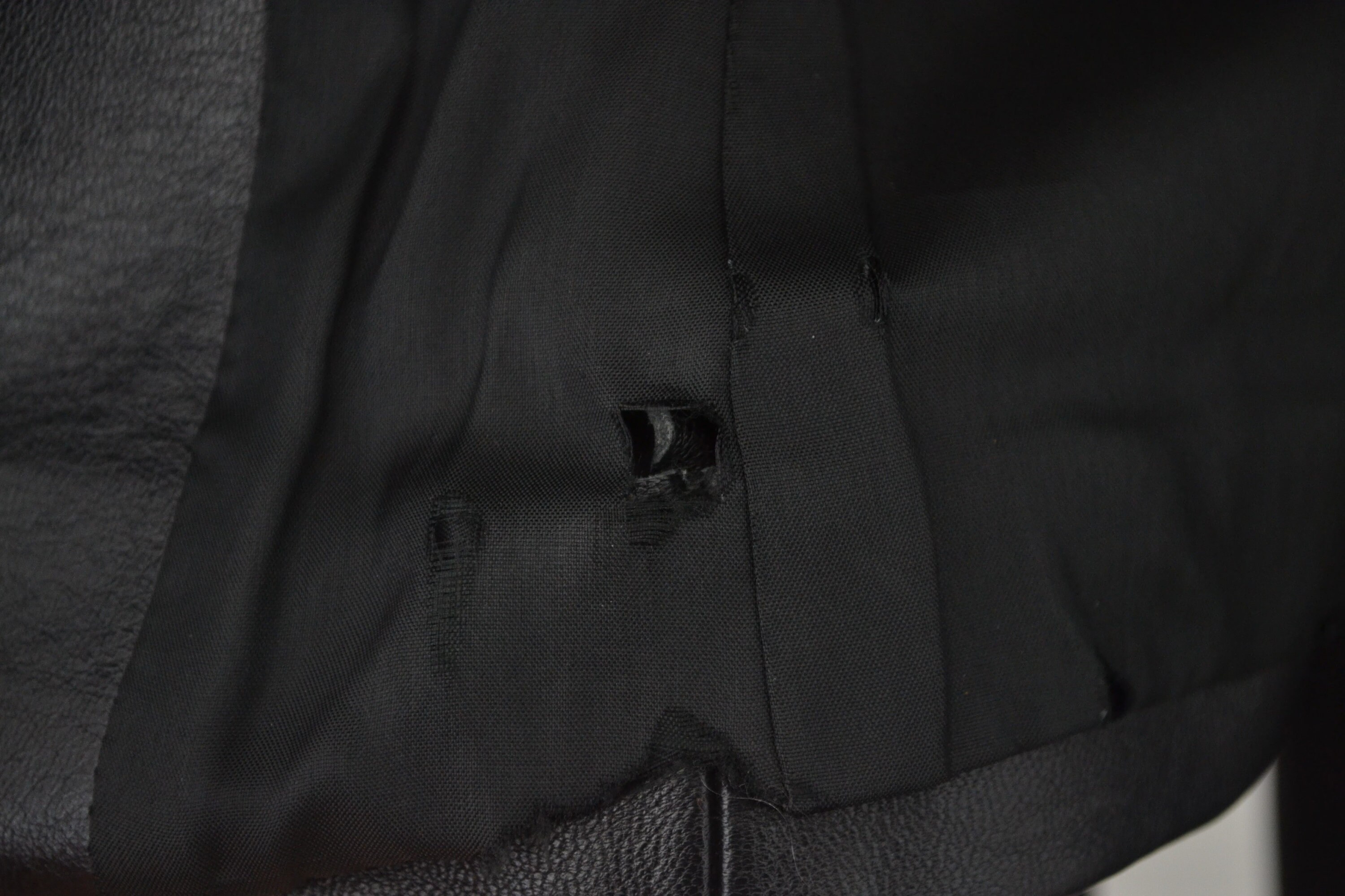 Black Vintage Leather Jacket Size 42 IT | Black Leather Mini