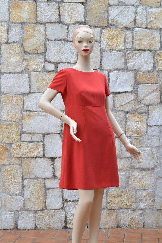 Giorgio Kauten robe d ete corail des annees 90 robe patineuse taille empire femmes Etsy France