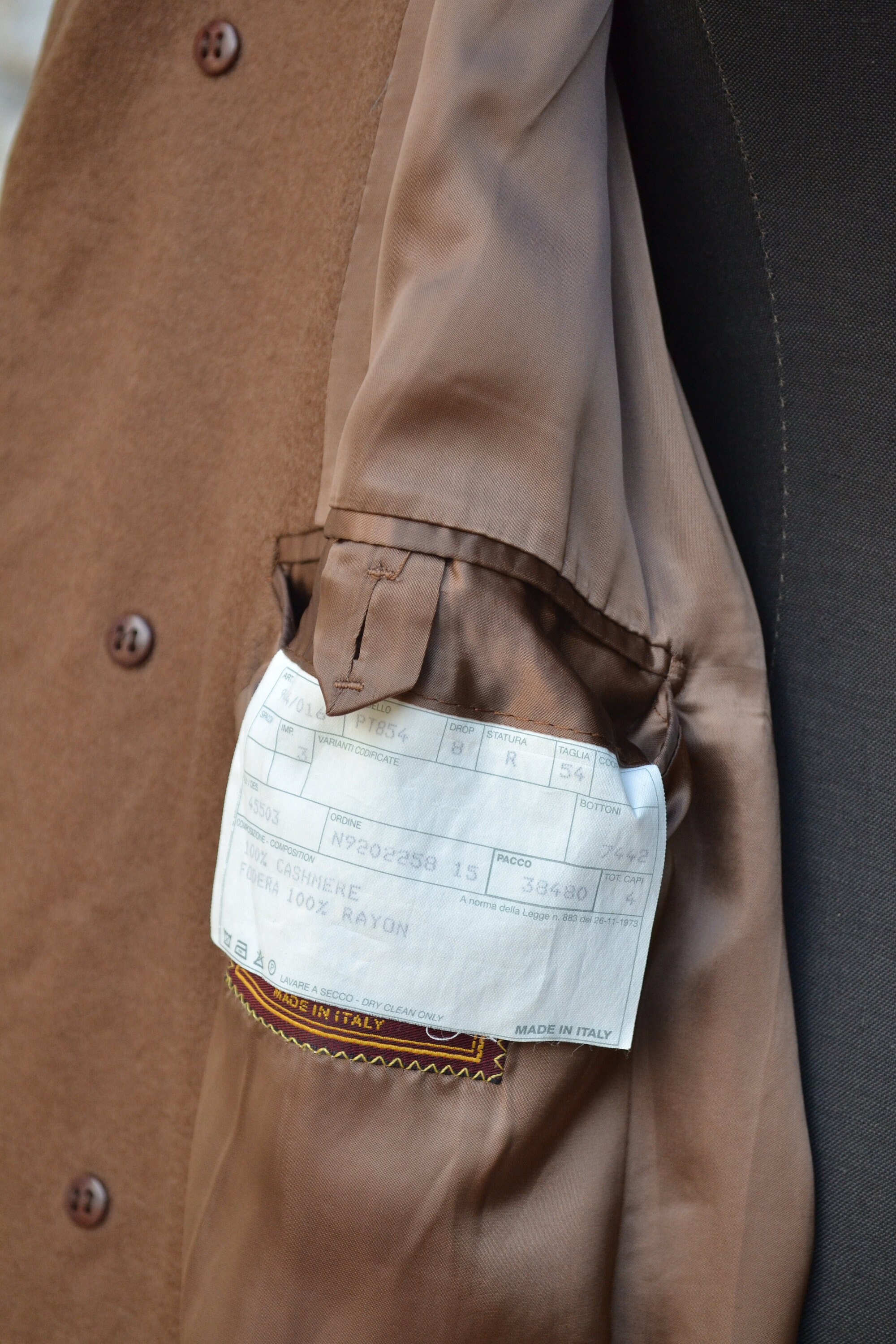 90s Belvest Pure Cashmere Brown Wool Men's Oversized Italian