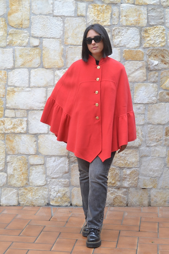 80s～ wool poncho coat 【公式通販】