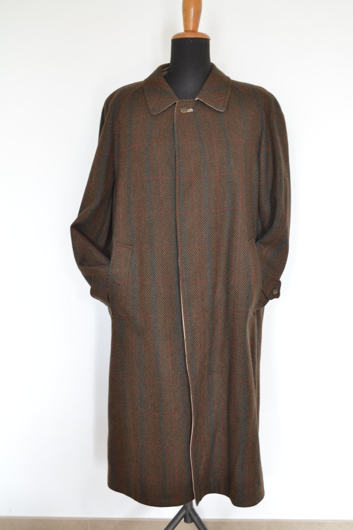 BURBERRY Reversible Vintage Wool Mens Trench Coat / Burberry | Etsy
