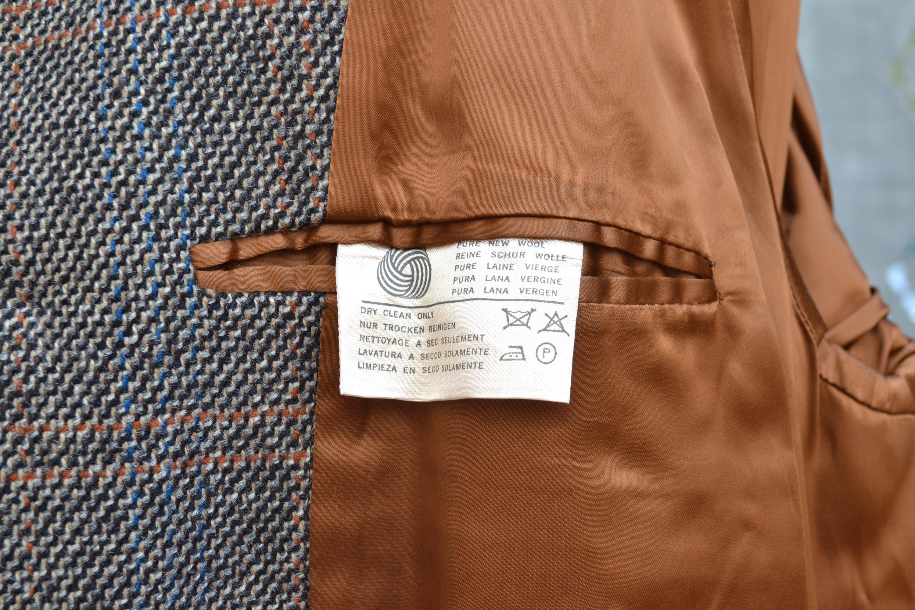 Rodex of London - Men's Vintage Italian Brown Checkered