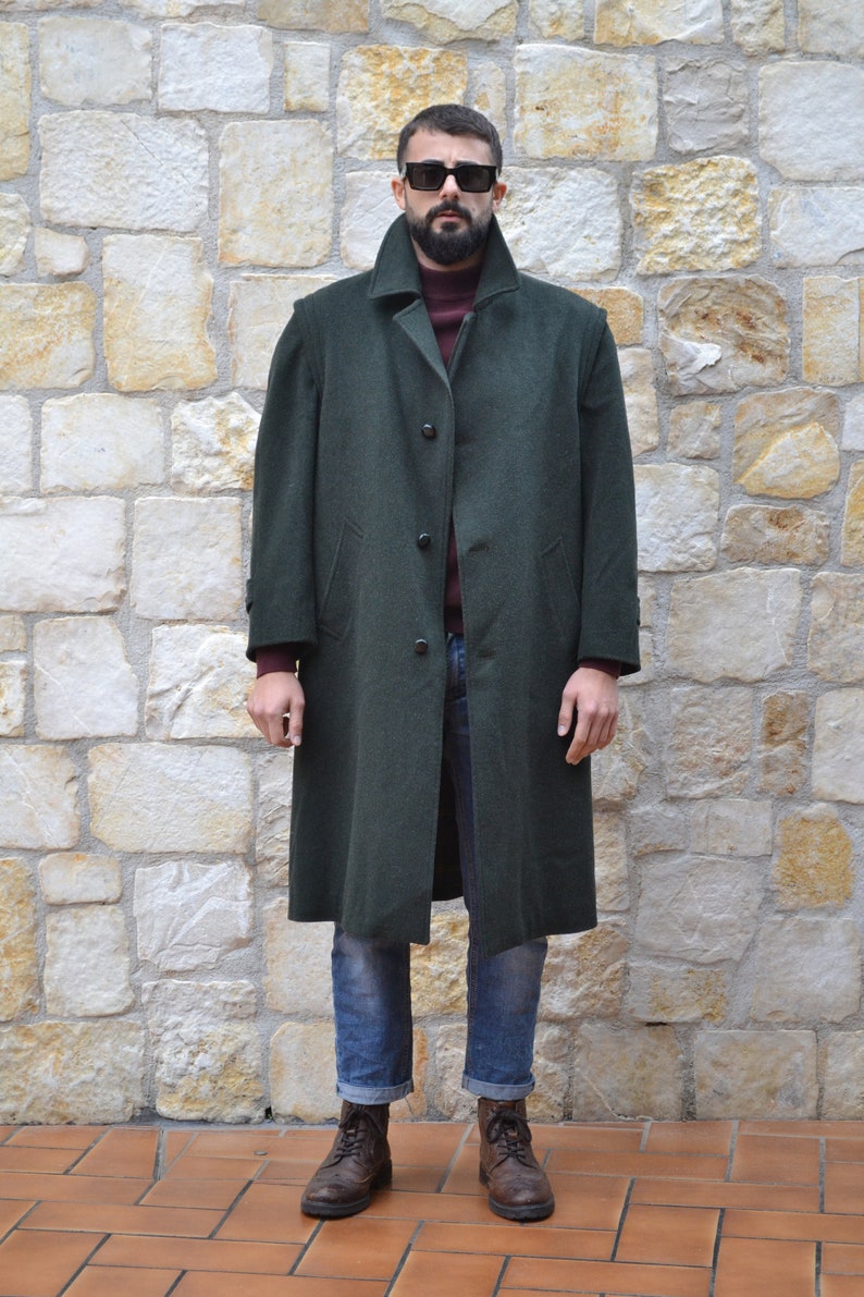 Moessmer / Garii Vintage Tyrol Loden Coat, Green loden Coat, Original Austrian Loden Coat, Original Himalaya Tyroler Loden image 4