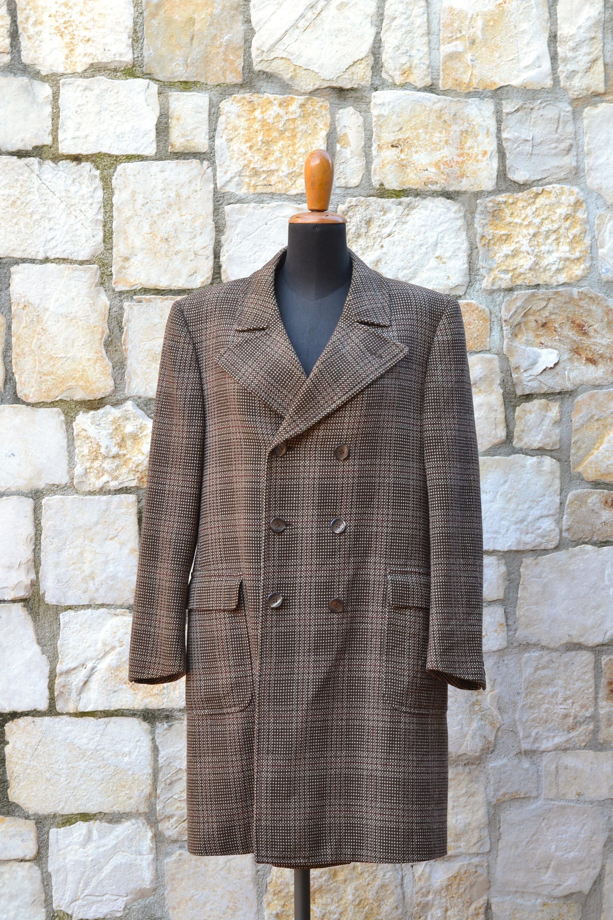 ジャケット・アウター VINTAGE BRENT WOOL DOUBLE BREASTED COAT Men's Jacket Spring And Autumn Wool Jacket Coat Double Breasted