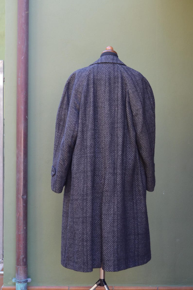 Ungaro herrkappa i vintageull från 1980-talet, lång kappa med skärp, ren jungfruull från Ferla, tillverkad i Italien, storlek 52, lyxiga herrkläder i överdimensionerat format bild 10
