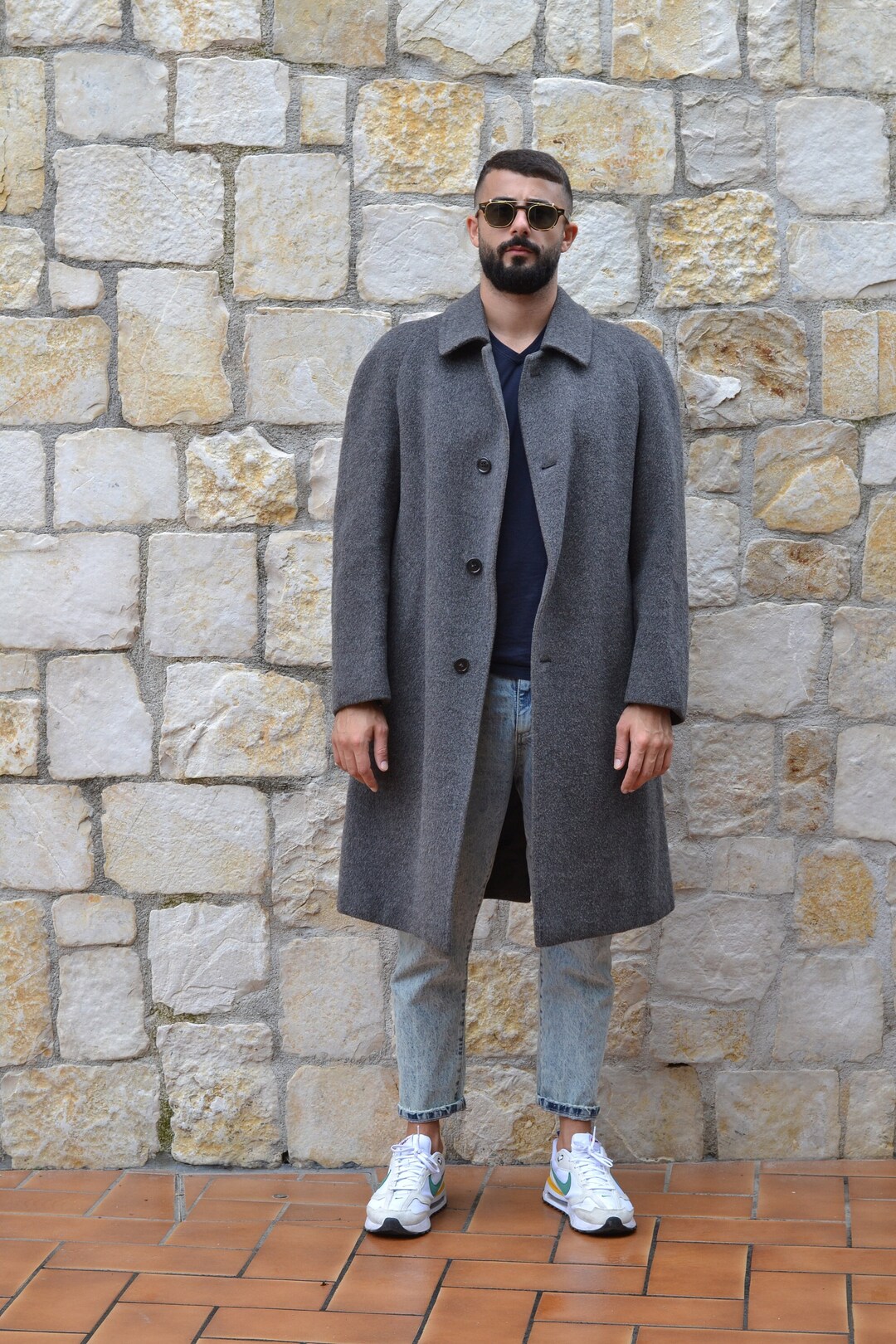 Herno Gray Polyester Coat