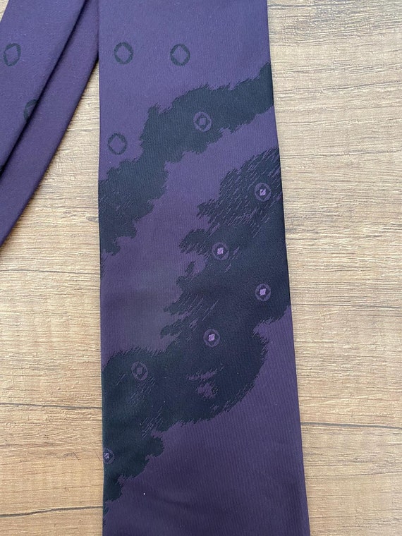 VERSACE COUTURE 90s vintage purple tie, Made in I… - image 4