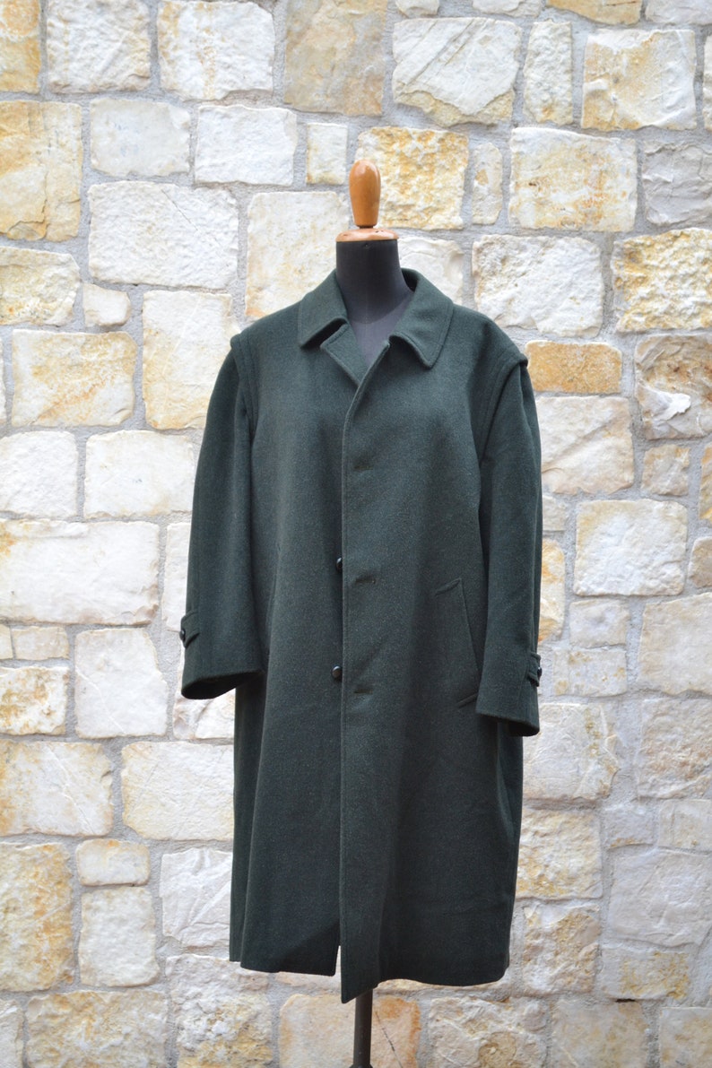 Moessmer / Garii Vintage Tyrol Loden Coat, Green loden Coat, Original Austrian Loden Coat, Original Himalaya Tyroler Loden image 5