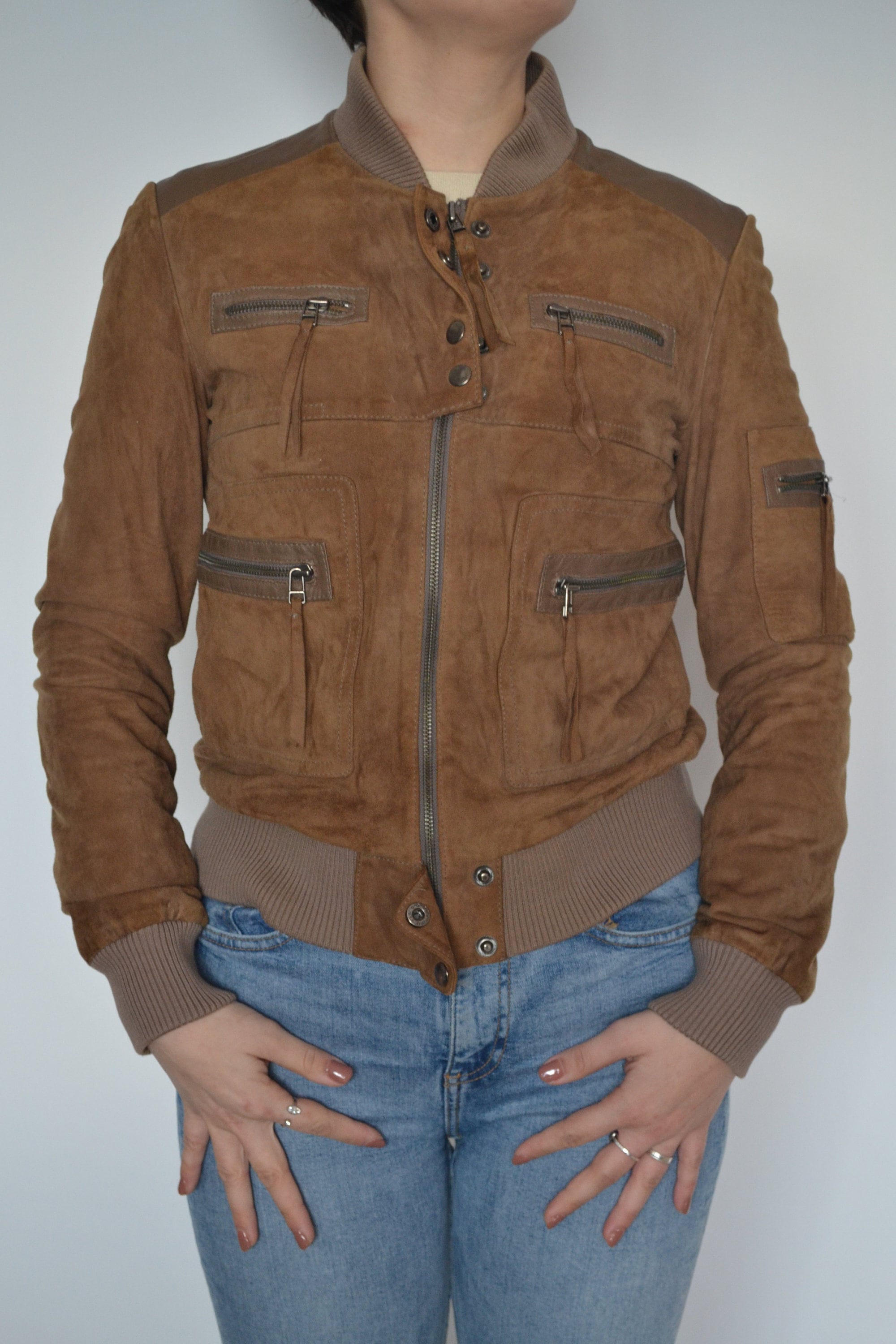 Giubbotto camoscio donna online