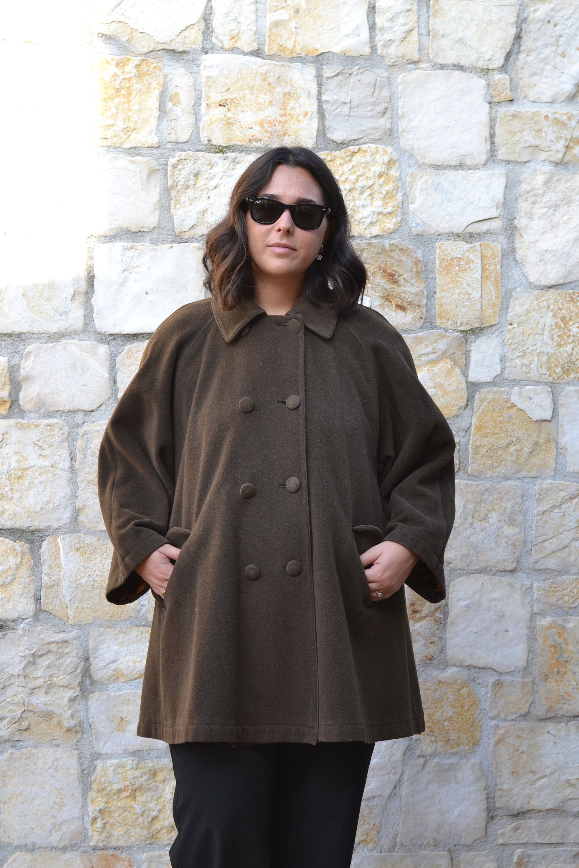 United Colors of Benetton 1980s Green Wool Coat Women Womens Winter Coat Etsy Canada