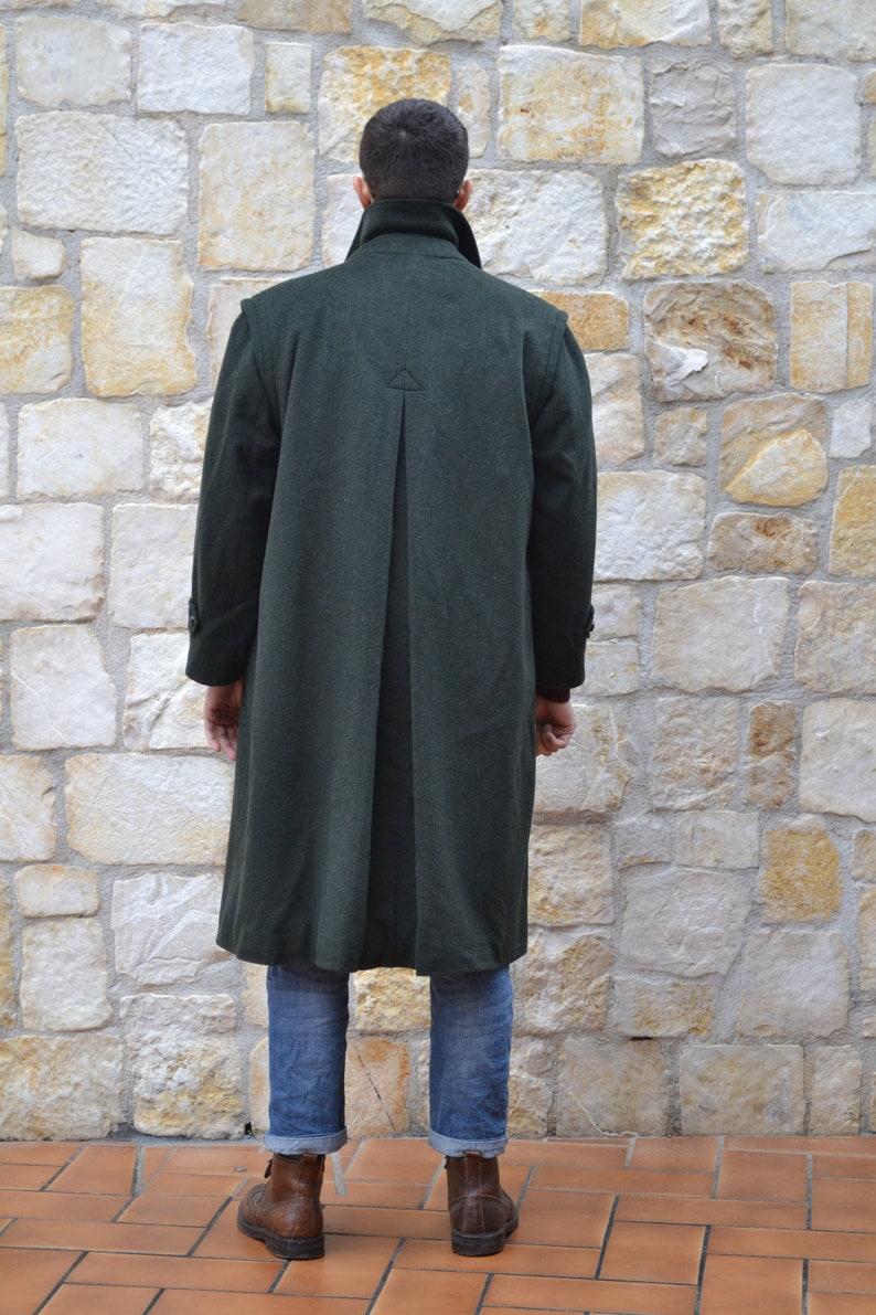 Moessmer / Garii Vintage Tyrol Loden Coat, Green loden Coat, Original Austrian Loden Coat, Original Himalaya Tyroler Loden image 3