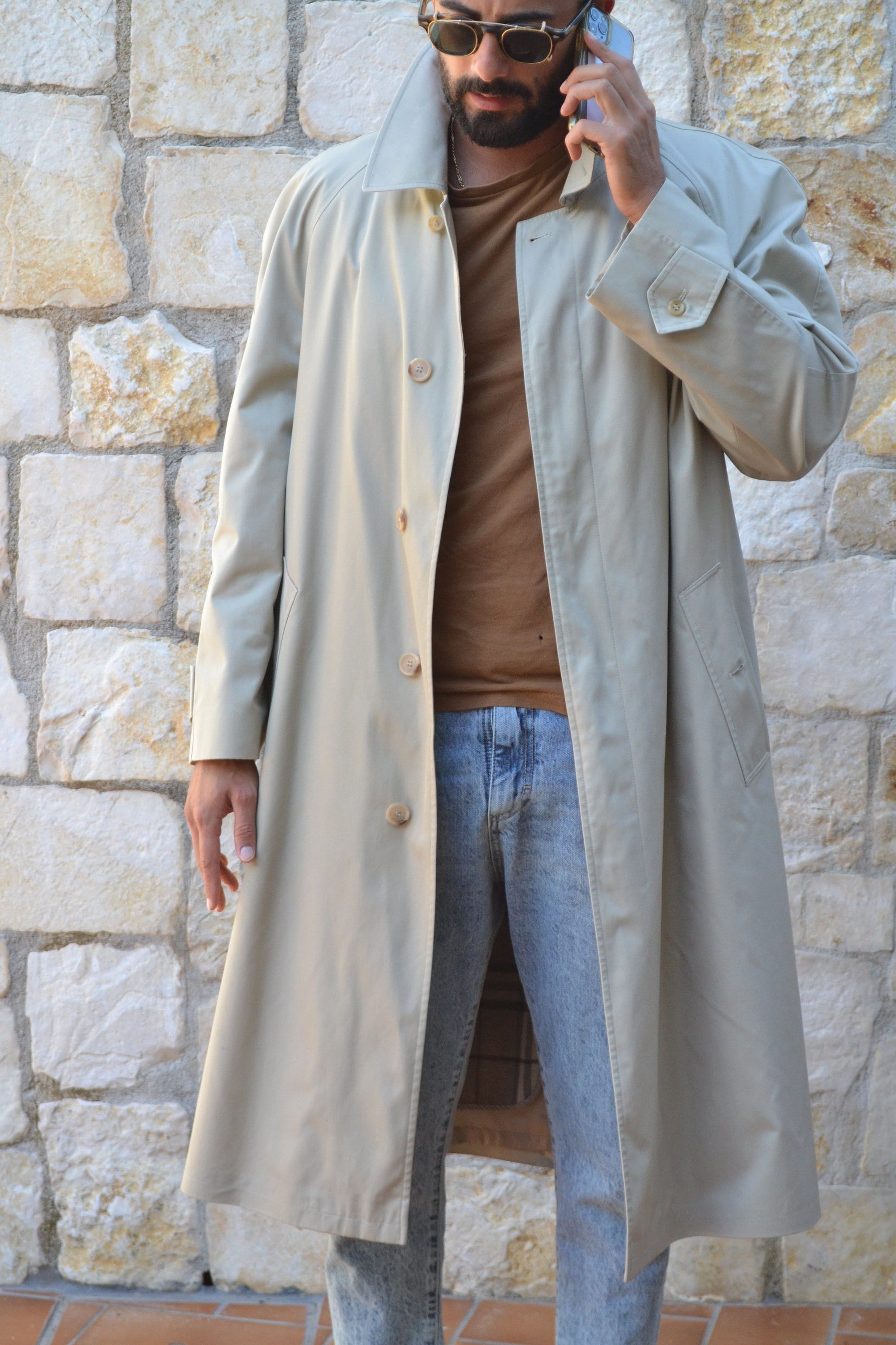 80s Vintage Beige Military Trench Coat / Mens Overcoat - Etsy 80s Vintage Beige Military Trench Coat / Mens Overcoat - Etsy