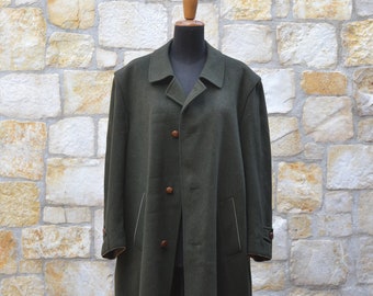 ジャケット・アウター 80s Vintage ITALY Loden Green Wool Coat Vintage 80's Trachten Julius Lang Original Alpen Loden Wool
