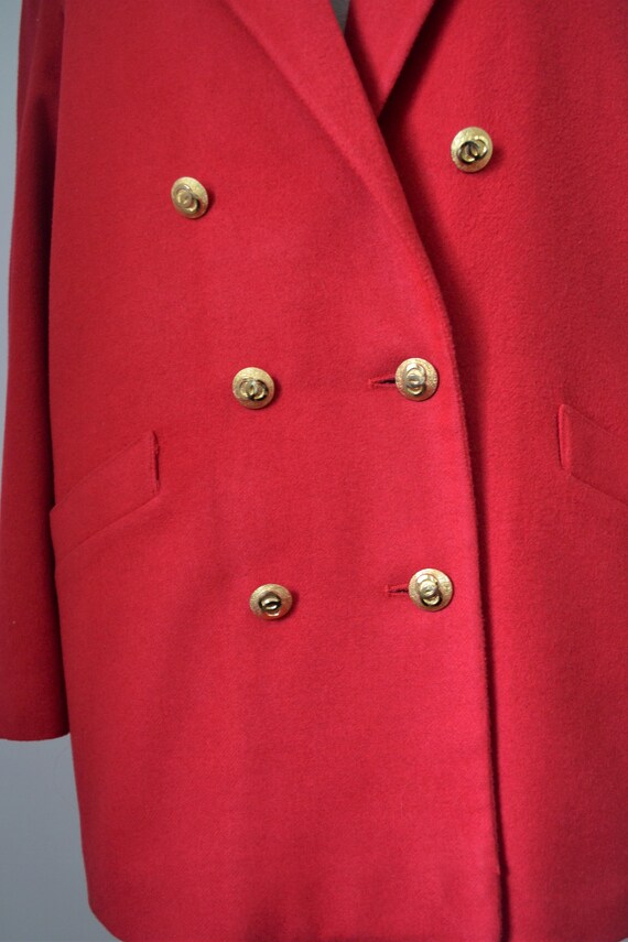 Italian vintage double breasted red jacket, womens wi… - Gem