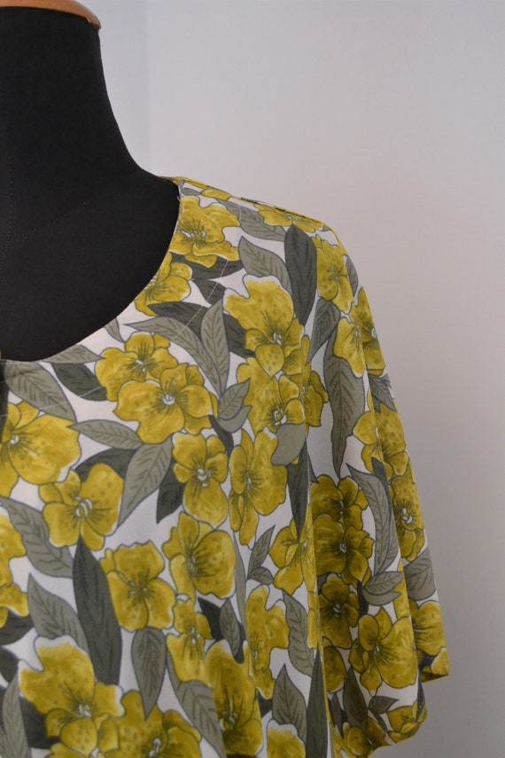 Yellow floral plus size spring summer dress, plus… - image 4