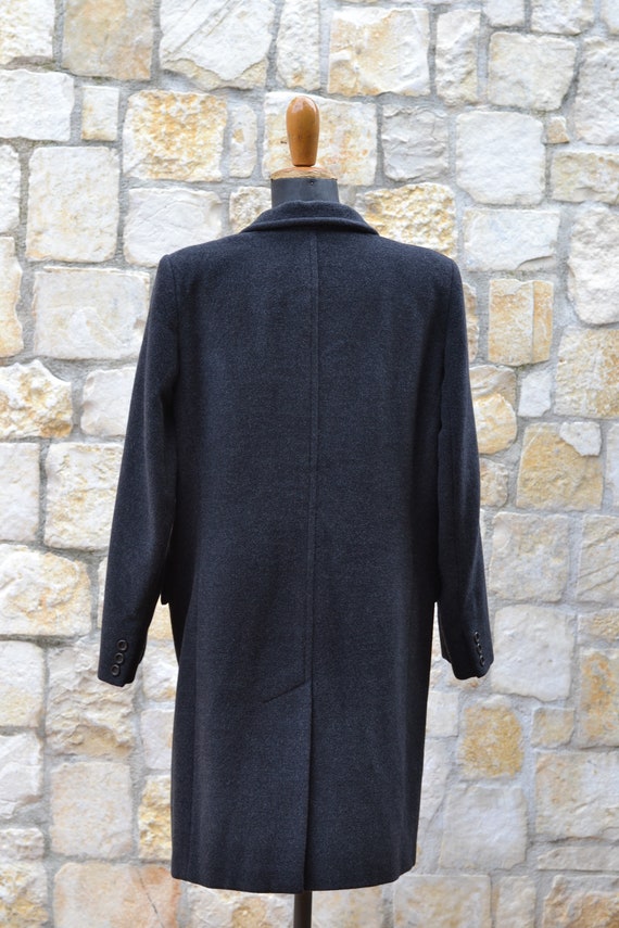 Prisma - Max Mara brand - 90s grey wool coat wome… - image 7