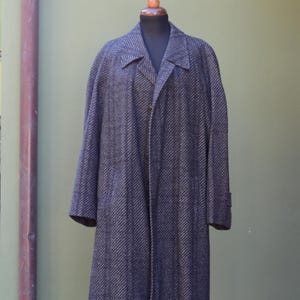 Ungaro herrkappa i vintageull från 1980-talet, lång kappa med skärp, ren jungfruull från Ferla, tillverkad i Italien, storlek 52, lyxiga herrkläder i överdimensionerat format bild 8