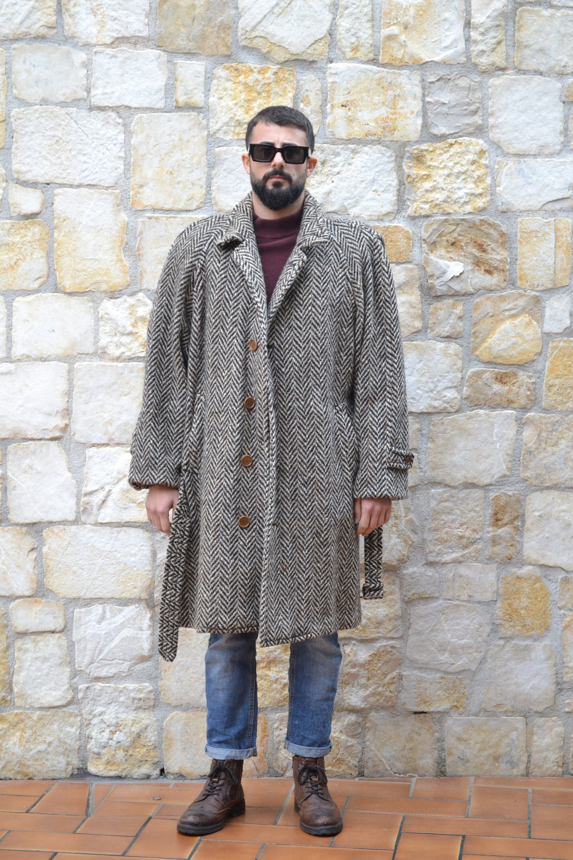 Balmacaan Coat Men Etsy Australia