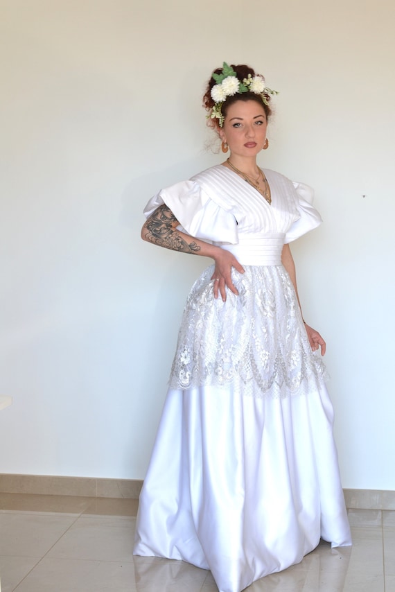 80s vintage bridal dress / boho wedding dress 80s vintage bridal dress / boho wedding dress