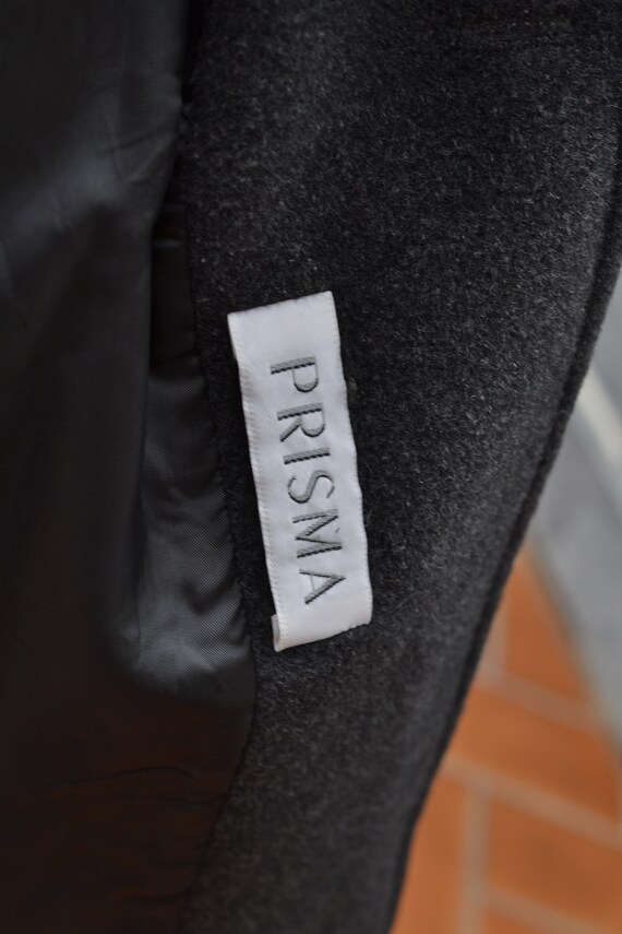 Prisma - Max Mara brand - 90s grey wool coat wome… - image 9