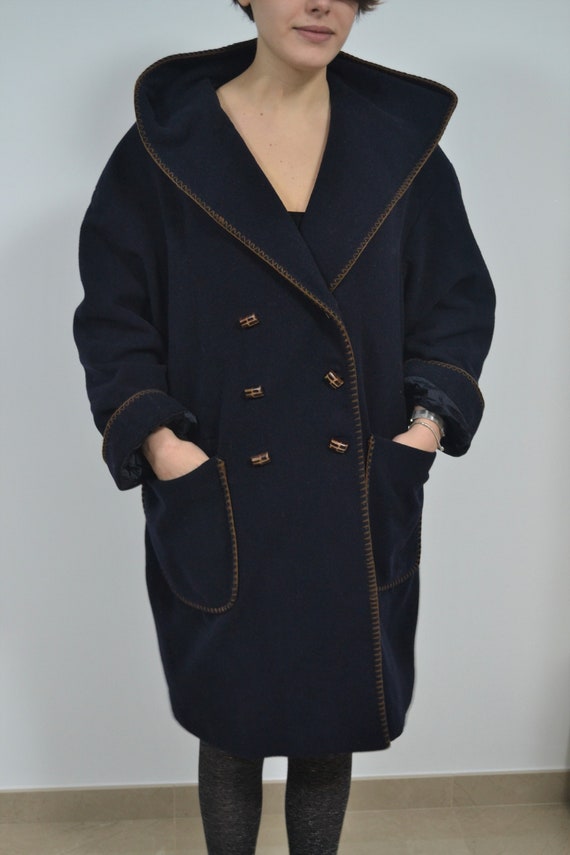 Vintage wool woman's coat / oversized made in Ita