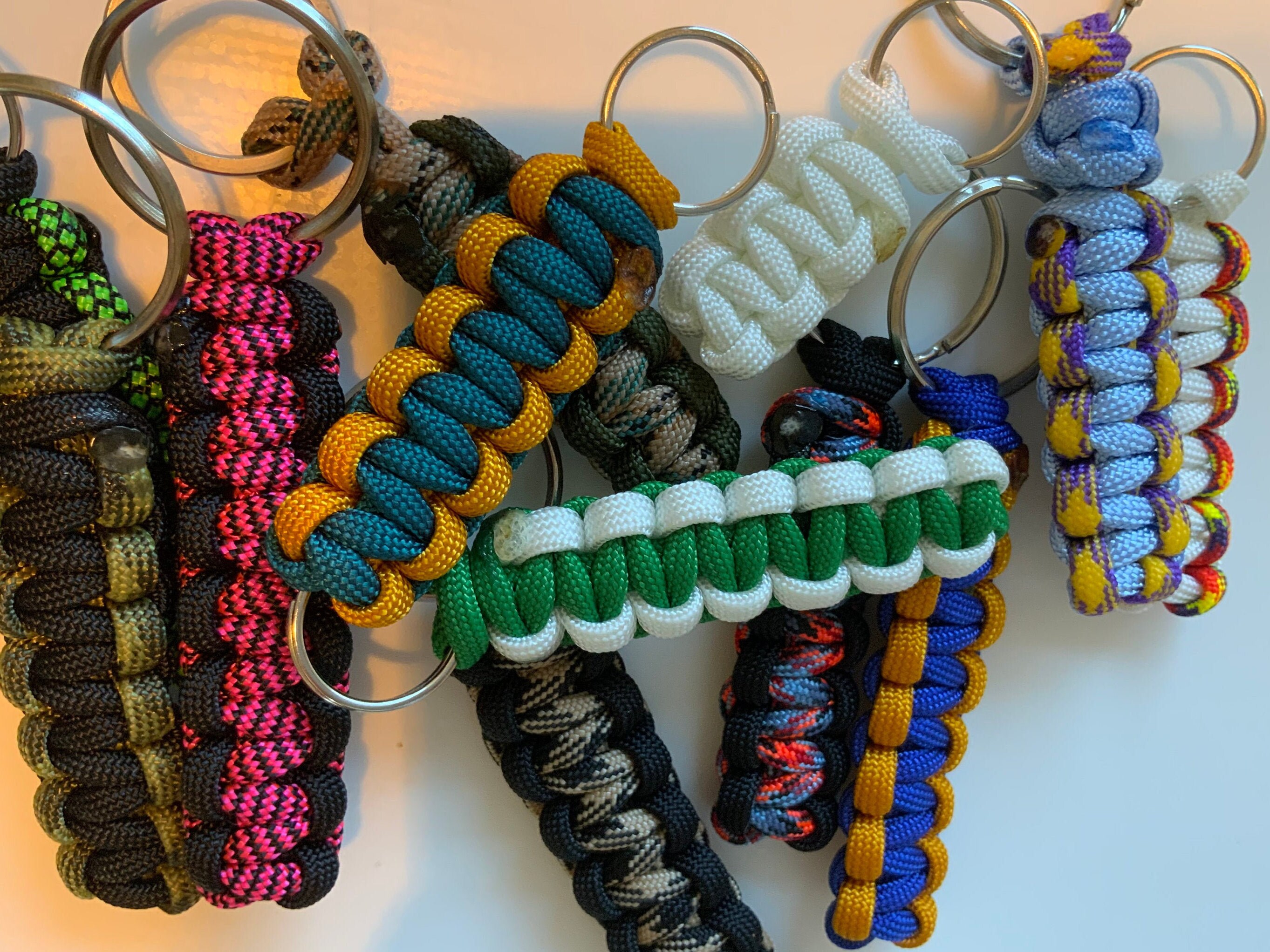 Cobra weave Paracord keychain Etsy