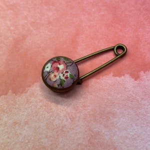 Fabric Button Cloth Small Shawl Pin